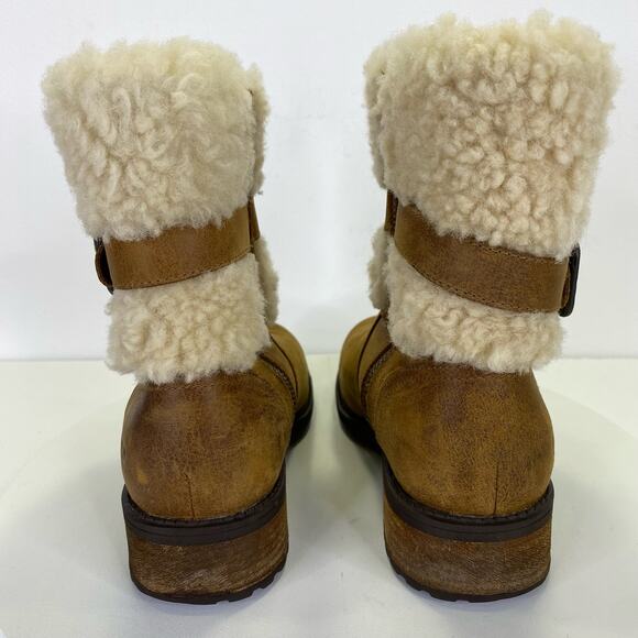 UGG Blayre II Shearling Leather Ankle Boot Womens 6 Chestnut Brown Winter Cozy - Picture 12 of 15